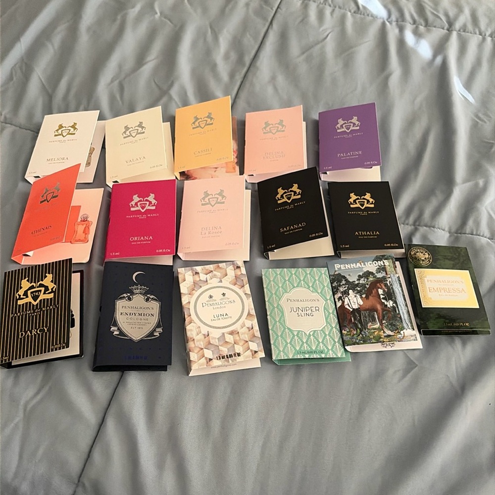 Penhaligon’s Parfume de marly 16 samples all new try and see your favorite
